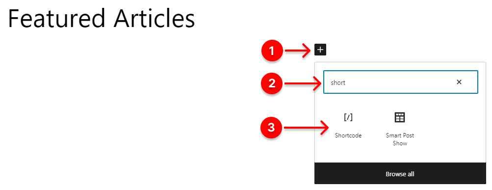 Past the article slider shortcode