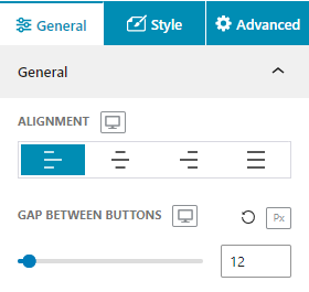 button alignment