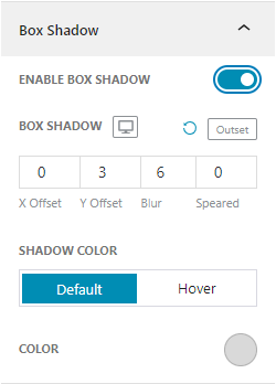 shadow for tabs