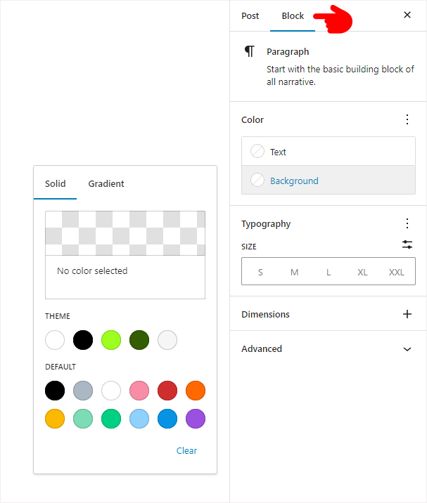 Customizations in WordPress block editor